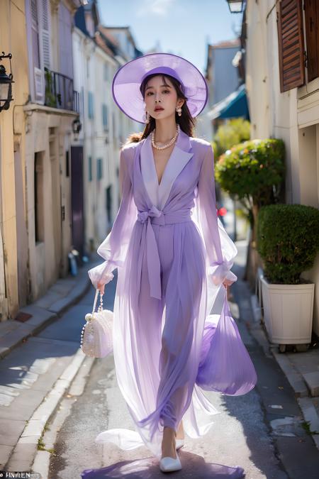 Graceful Wanderer in Lavender