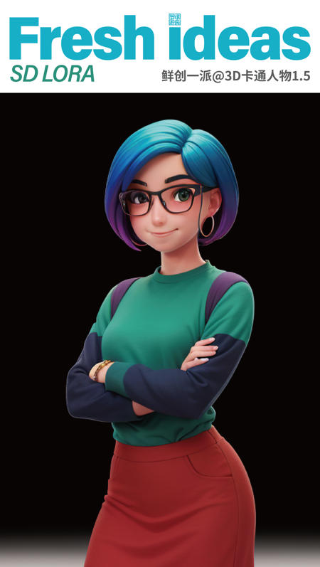 Fresh Ideas@3D pro cartoon character_SD1.5版本v1.0 (ID: 628812)
