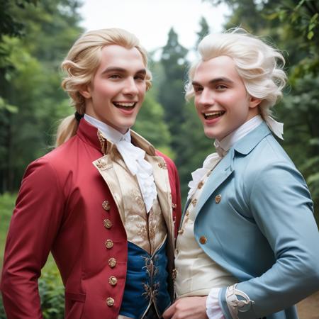 18th century men (rococo clothing, makeup, wigs -  PonyXL)
