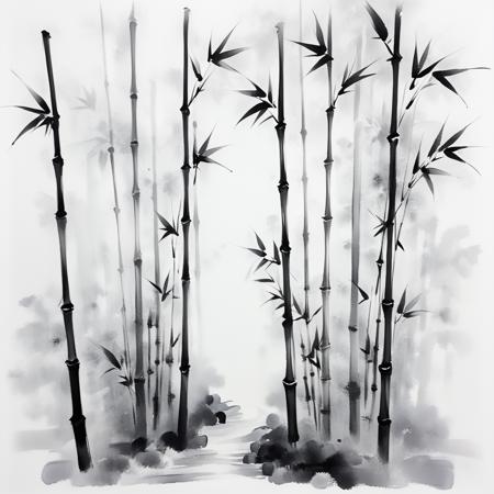 Zen Ink Wash Sumi-e (SDXL, Pony, Flux)