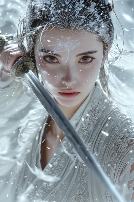 Swordswoman_白衣女子剑客