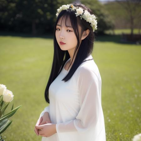 Chinese girls in wedding dress or hakama or hanfu in marvellous scene 素晴らしいシーンのウェディングドレスを着た女の子 身着婚纱或汉服的女孩在优美的场景里