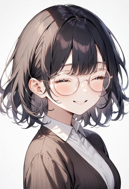 round metal frame glasses1 SDXL