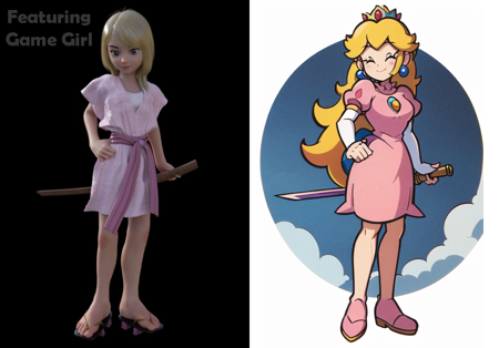 Princess Peach (Retro 2D LoRA)