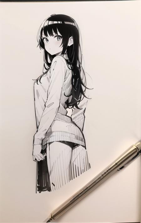 线条速写风格 | pen sketch style版本v1.0 (ID: 34418)