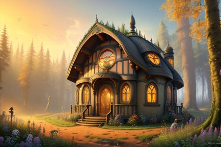 Better Hobbit House - fantasy cottage in the style of Lord of The Rings