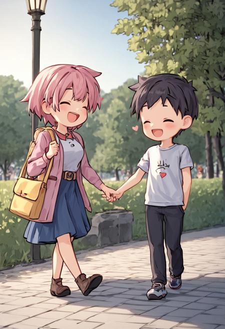 Chibi Boy And Girl(Deformed Character) Hetero Concept:Pony & SDXL