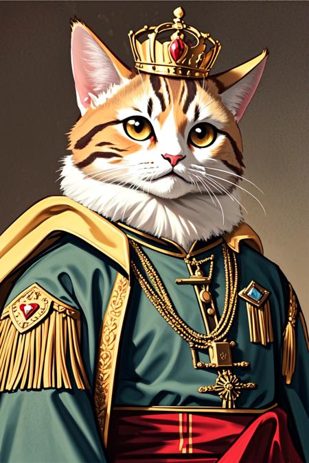 Nobel animals in royal clothes