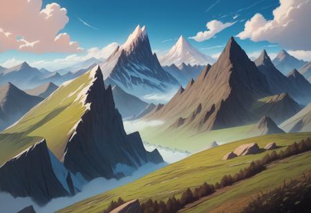 Mountain Background PonyXL版本v1.0 (ID: 740292)