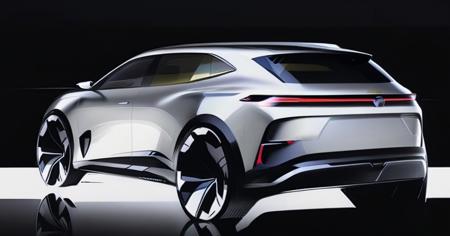 Car 2D Rendering (highly stylized) for Automotive design