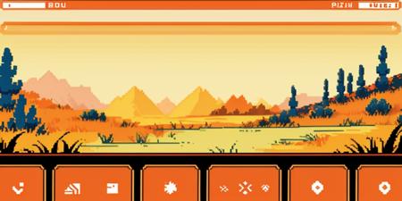 HEZI flat panel pixel game ui