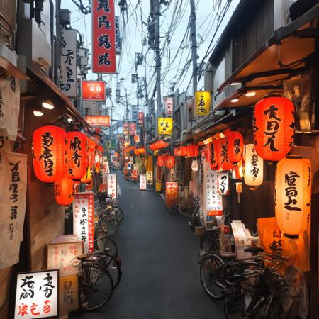 飲み屋街～しょんべん横丁(大阪・十三)  / Bar Street - Shonben Yokocho (Juso, Osaka) SDXL