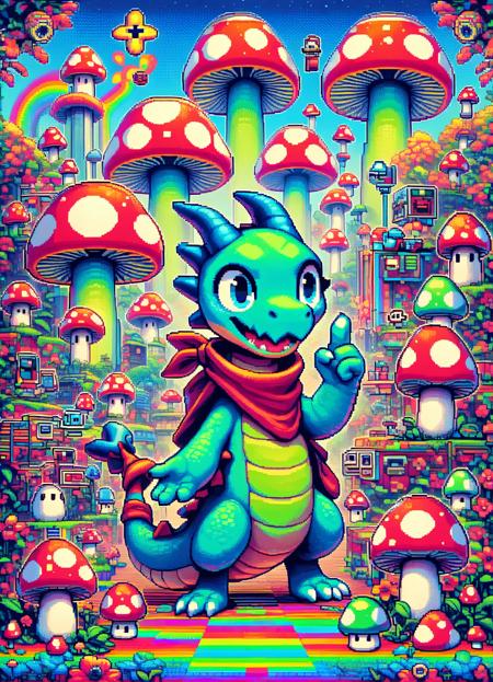 DonM - Shroom Kingdom 8bit [SD,SDXL,Pony]版本Pony (ID: 704283)