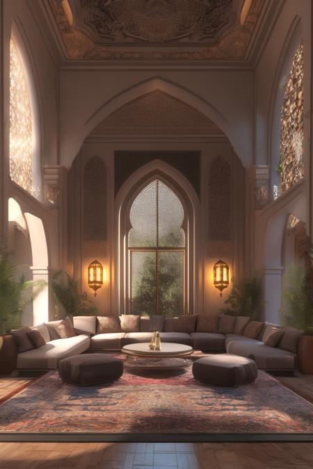 A Middle Eastern interior style