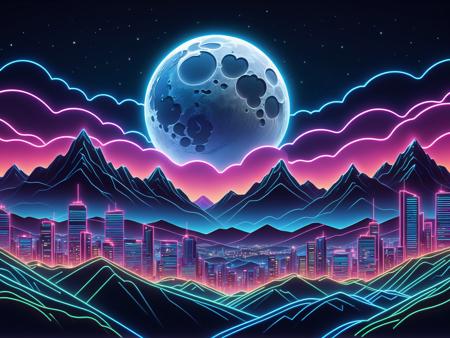 Neon Cyberpunk Papercut - FLUX & SDXL
