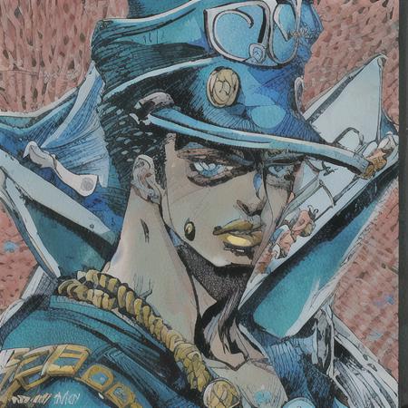 Hirohiko Araki JoJo cover art LORA