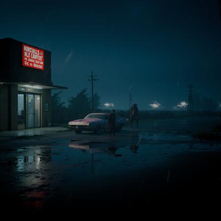 Silent Hill cinematic horror style XL + F1D