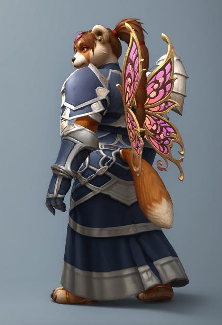 Pandaren Priest (Merciless Gladiator Satin Armor) - World of Warcraft [SDXL Pony]