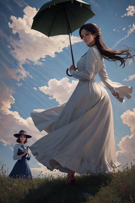Woman with a Parasol (fine art parody)