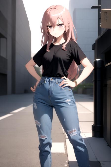 High-waist jeans