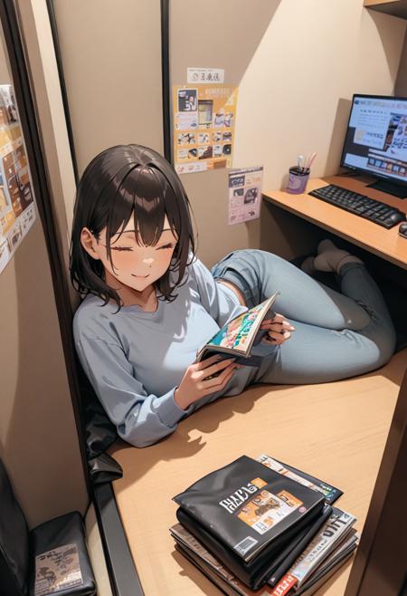 ネカフェ (Internet Cafes in Japan) SDXL
