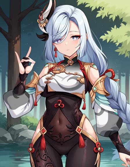 Shenhe (申鶴) (申鹤) - Genshin Impact (原神)版本ingame/booru (ID: 396187)