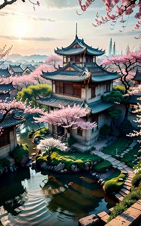 Ancient Chinese Scenery Background XL