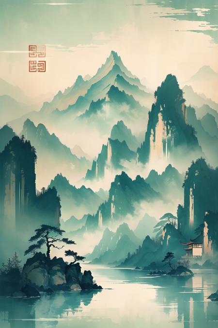【Traditional Chinese Painting Landscape】 Chinese Ink Painting Zen Landscape