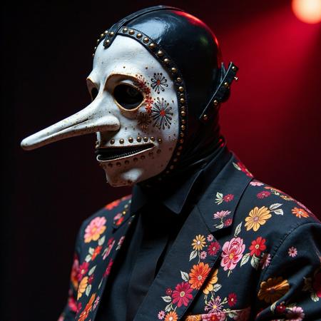 SLIPKNOT band. Number 3 masked.  Chris Fehn