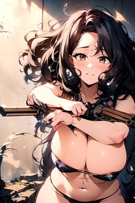 Sexy gun pose