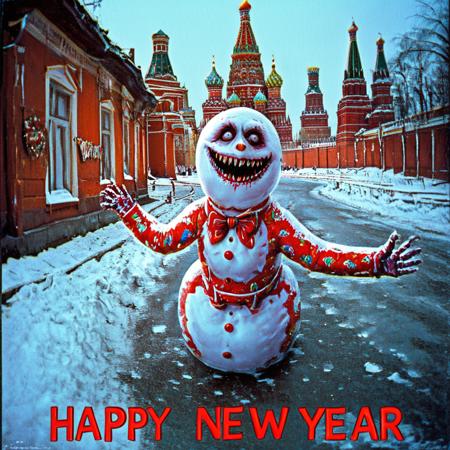 Horror Snowman Happy New Year! [SDXL]
