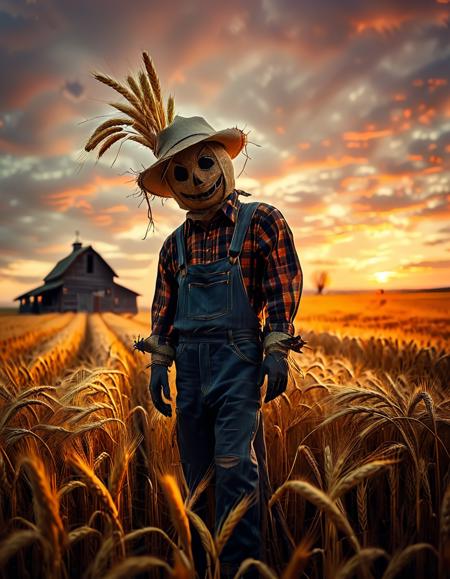 wheat field at dusk background