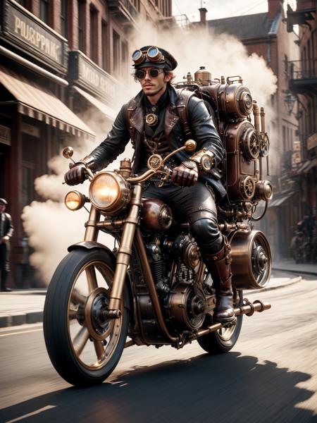 Gearbound Steampunk Chic SDXL