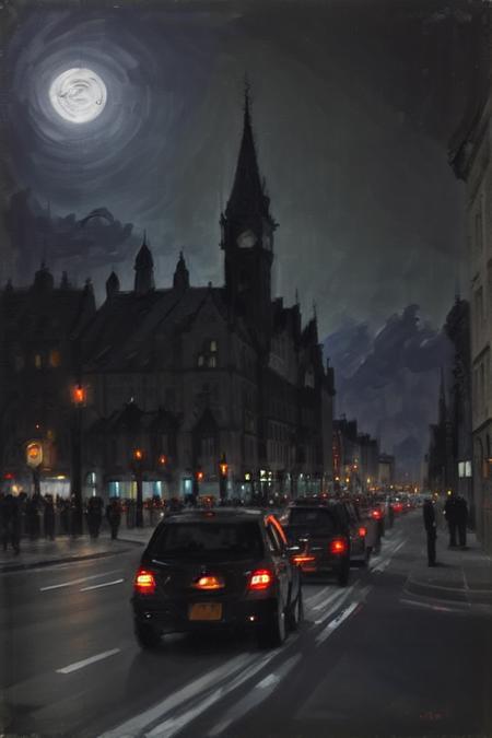 DARK | CITY | 暗黑| | 梵高 | OIL PAINT版本v1.0 (ID: 322627)
