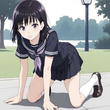 Akiho Taniguchi (Nudist Beach ni Shuugakuryokou de!!) XL pony LORA