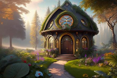 Better Hobbit House - fantasy cottage in the style of Lord of The Rings