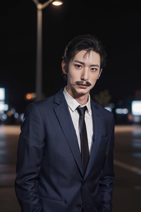 有点像毛利小五郎的大叔 mouri kogorou