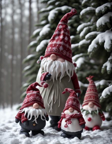 Festive Gnome with Covered Face - Tomte - Nisse