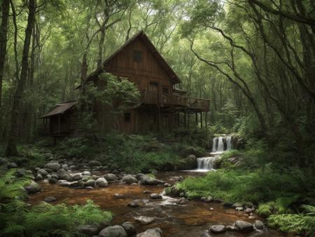 Forest and Sea realisty background