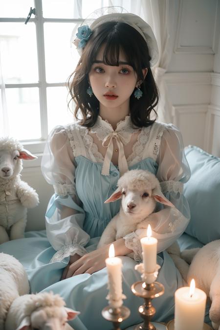 Girl and Sheep