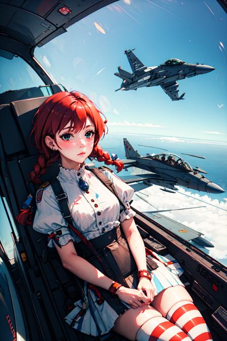 selfie in a fighter jet cockpit
