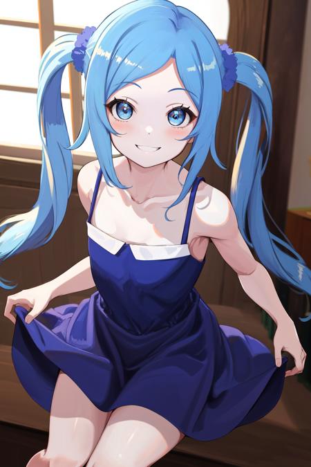 Tomo Kunagisa (Zaregoto Series) | 戏言系列 玖渚友 | 戯言 玖渚 友版本blue_sleeveless_dress (ID: 148222)
