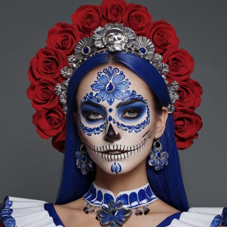 Talavera Catrina Makeup Mexican Skull (Dia de los muertos) LoRA SDXL
