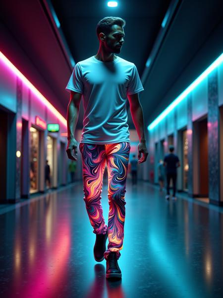 Glowing Marbled Paper FLUX & SDXL