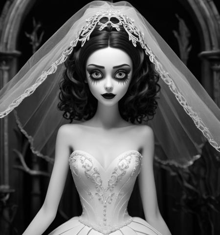Tim Burton Female Diffusion SDXL