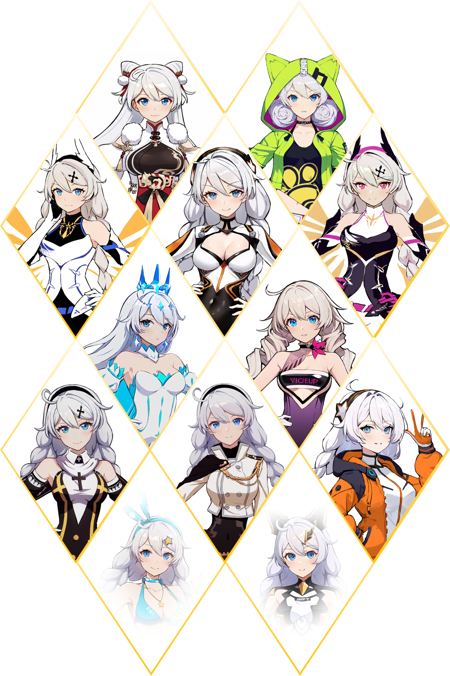 (SDXL: ArtiWaifu)MIHOYO Collection 米家全家桶 (Honkai Impact 3rd | Honkai Star Rail | Genshin Impact | Zenless Zone Zero)版本琪亚娜-Kiana YOUNGER (ID: 516576)