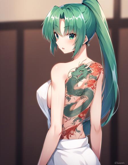 Dragon tattoo on back LoRa XL