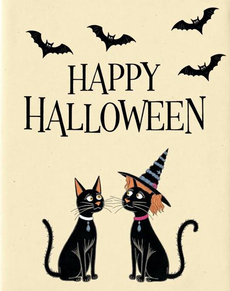 Halloween Greetings Postcard FLUX