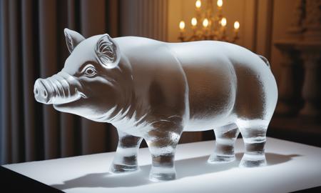XL Realistic ice carving art style