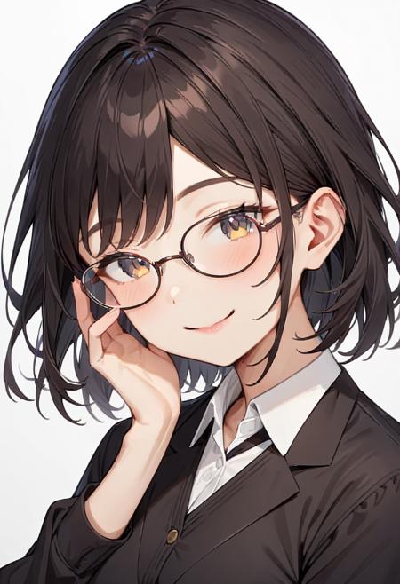 oval metal frame glasses2 SDXL